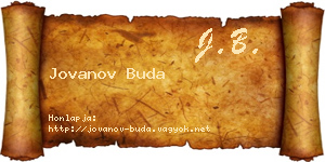 Jovanov Buda névjegykártya